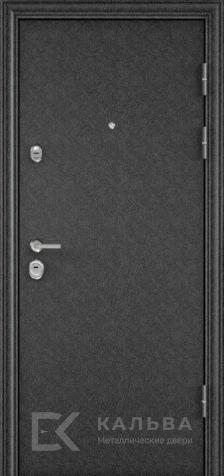 Фото «Железная дверь антрацит шагрень с накладкой МДФ дуб геометрия №9»